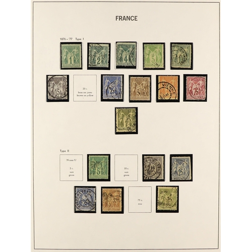 501 - FRANCE 1853 - 1976 COLLECTION of approx 1500 mint / used stamps in Davo France album, many better st... 