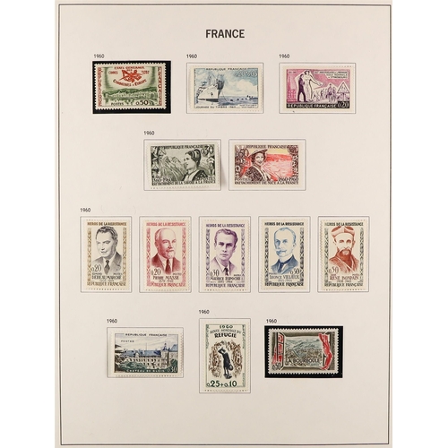 501 - FRANCE 1853 - 1976 COLLECTION of approx 1500 mint / used stamps in Davo France album, many better st... 