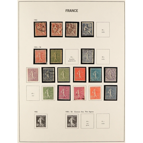 501 - FRANCE 1853 - 1976 COLLECTION of approx 1500 mint / used stamps in Davo France album, many better st... 