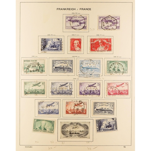 504 - FRANCE 1900 - 1958 COLLECTION in Schaubek France album, of chiefly used sets, 1918 15c Red Cross, 19... 