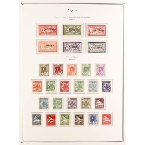 528 - FRENCH COLONIES ALGERIA 1924 - 1958 COLLECTION of around 430 mint / much never hinged mint stamps on... 