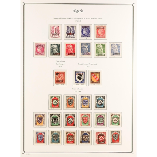 528 - FRENCH COLONIES ALGERIA 1924 - 1958 COLLECTION of around 430 mint / much never hinged mint stamps on... 