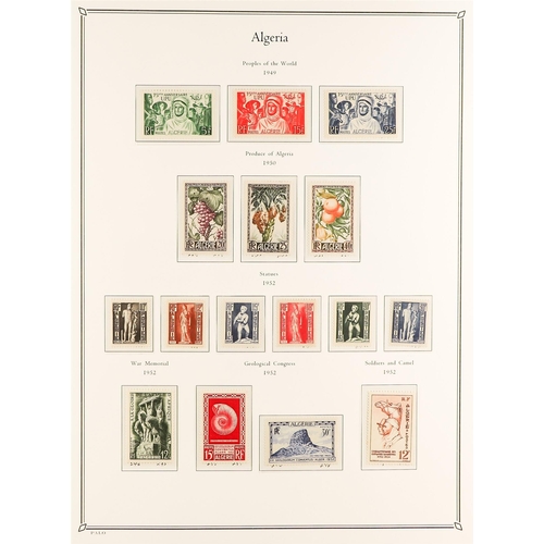 528 - FRENCH COLONIES ALGERIA 1924 - 1958 COLLECTION of around 430 mint / much never hinged mint stamps on... 