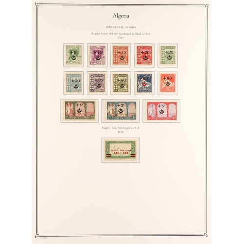 528 - FRENCH COLONIES ALGERIA 1924 - 1958 COLLECTION of around 430 mint / much never hinged mint stamps on... 