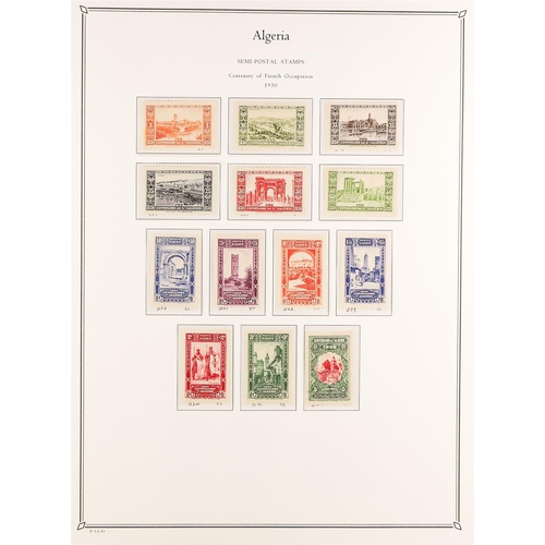 528 - FRENCH COLONIES ALGERIA 1924 - 1958 COLLECTION of around 430 mint / much never hinged mint stamps on... 