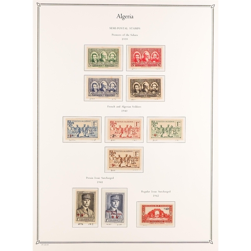 528 - FRENCH COLONIES ALGERIA 1924 - 1958 COLLECTION of around 430 mint / much never hinged mint stamps on... 