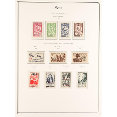 528 - FRENCH COLONIES ALGERIA 1924 - 1958 COLLECTION of around 430 mint / much never hinged mint stamps on... 