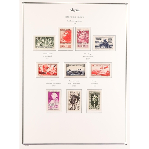 528 - FRENCH COLONIES ALGERIA 1924 - 1958 COLLECTION of around 430 mint / much never hinged mint stamps on... 