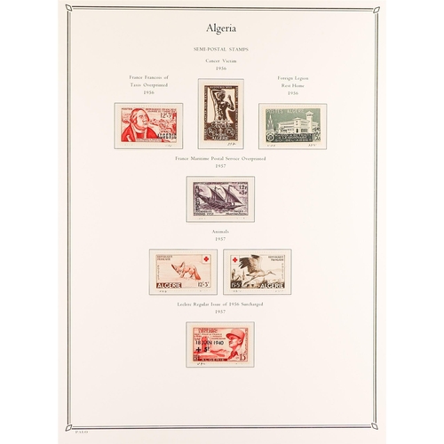 528 - FRENCH COLONIES ALGERIA 1924 - 1958 COLLECTION of around 430 mint / much never hinged mint stamps on... 