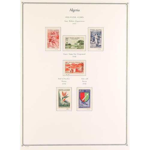 528 - FRENCH COLONIES ALGERIA 1924 - 1958 COLLECTION of around 430 mint / much never hinged mint stamps on... 