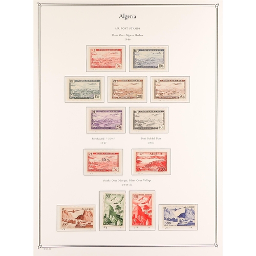 528 - FRENCH COLONIES ALGERIA 1924 - 1958 COLLECTION of around 430 mint / much never hinged mint stamps on... 