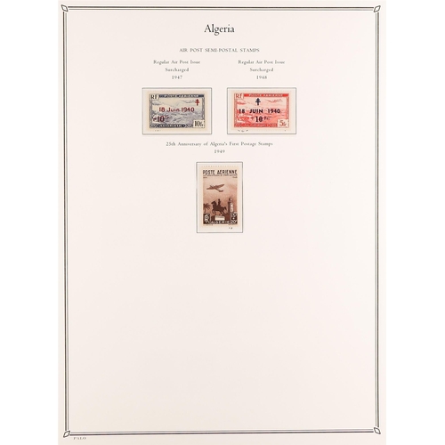 528 - FRENCH COLONIES ALGERIA 1924 - 1958 COLLECTION of around 430 mint / much never hinged mint stamps on... 