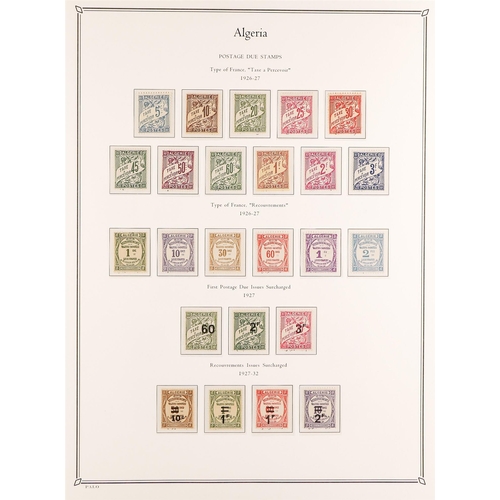 528 - FRENCH COLONIES ALGERIA 1924 - 1958 COLLECTION of around 430 mint / much never hinged mint stamps on... 