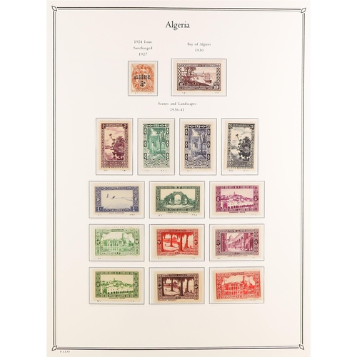 528 - FRENCH COLONIES ALGERIA 1924 - 1958 COLLECTION of around 430 mint / much never hinged mint stamps on... 