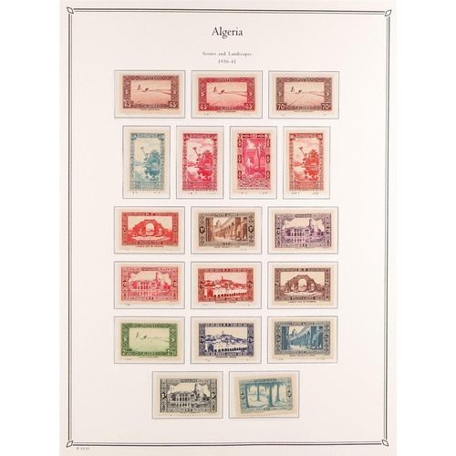 528 - FRENCH COLONIES ALGERIA 1924 - 1958 COLLECTION of around 430 mint / much never hinged mint stamps on... 