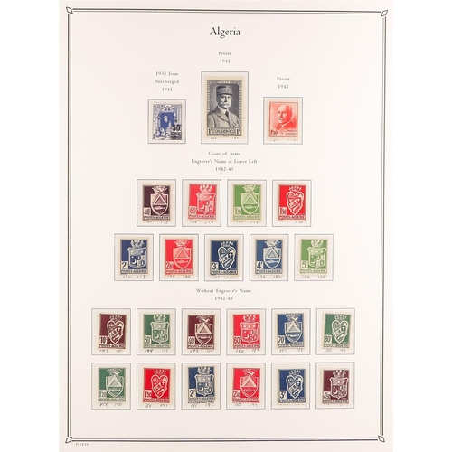 528 - FRENCH COLONIES ALGERIA 1924 - 1958 COLLECTION of around 430 mint / much never hinged mint stamps on... 