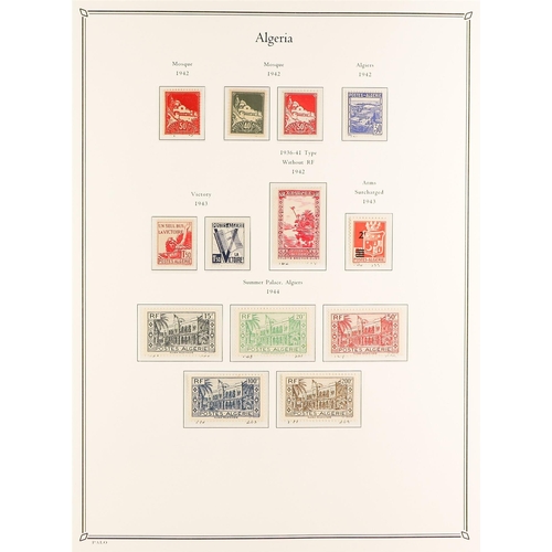 528 - FRENCH COLONIES ALGERIA 1924 - 1958 COLLECTION of around 430 mint / much never hinged mint stamps on... 