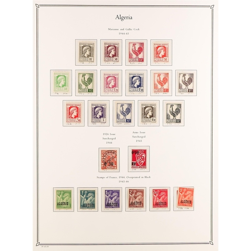 528 - FRENCH COLONIES ALGERIA 1924 - 1958 COLLECTION of around 430 mint / much never hinged mint stamps on... 