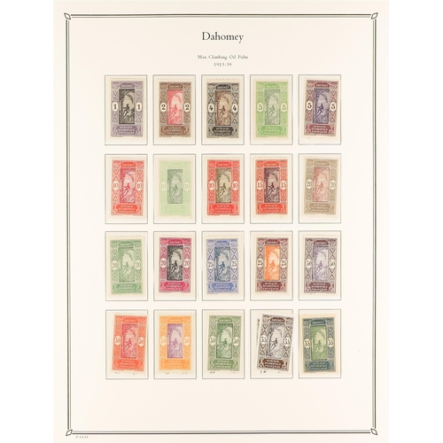 531 - FRENCH COLONIES DAHOMEY 1906 - 1944 NEAR - COMPLETE COLLECTION of around 180 mint / much never hinge... 