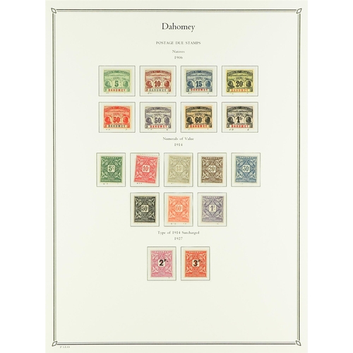 531 - FRENCH COLONIES DAHOMEY 1906 - 1944 NEAR - COMPLETE COLLECTION of around 180 mint / much never hinge... 