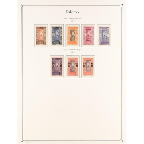 531 - FRENCH COLONIES DAHOMEY 1906 - 1944 NEAR - COMPLETE COLLECTION of around 180 mint / much never hinge... 