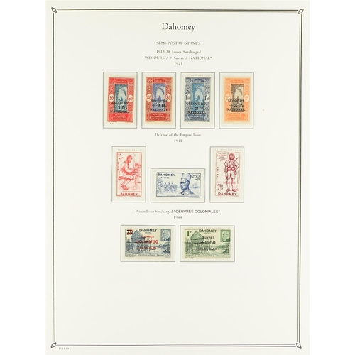 531 - FRENCH COLONIES DAHOMEY 1906 - 1944 NEAR - COMPLETE COLLECTION of around 180 mint / much never hinge... 