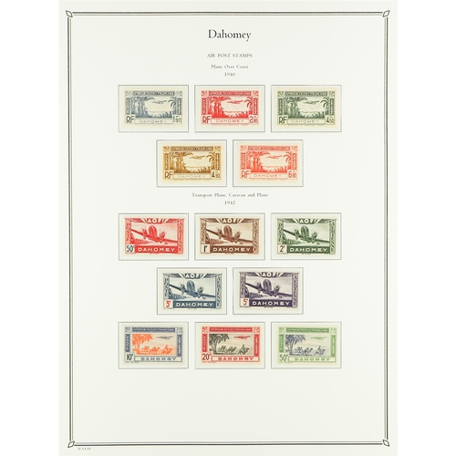 531 - FRENCH COLONIES DAHOMEY 1906 - 1944 NEAR - COMPLETE COLLECTION of around 180 mint / much never hinge... 