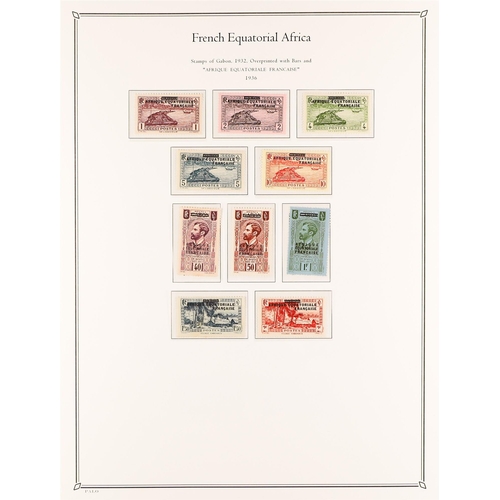 536 - FRENCH COLONIES FRENCH EQUATORIAL AFRICA 1936 - 1958 COLLECTION of around 280 mint / much never hing... 