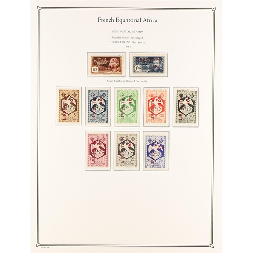 536 - FRENCH COLONIES FRENCH EQUATORIAL AFRICA 1936 - 1958 COLLECTION of around 280 mint / much never hing... 