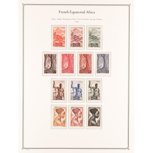 536 - FRENCH COLONIES FRENCH EQUATORIAL AFRICA 1936 - 1958 COLLECTION of around 280 mint / much never hing... 