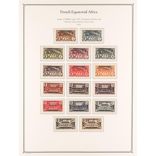 536 - FRENCH COLONIES FRENCH EQUATORIAL AFRICA 1936 - 1958 COLLECTION of around 280 mint / much never hing... 