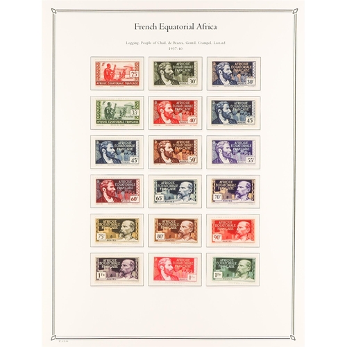 536 - FRENCH COLONIES FRENCH EQUATORIAL AFRICA 1936 - 1958 COLLECTION of around 280 mint / much never hing... 