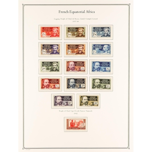 536 - FRENCH COLONIES FRENCH EQUATORIAL AFRICA 1936 - 1958 COLLECTION of around 280 mint / much never hing... 