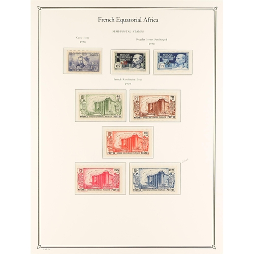 536 - FRENCH COLONIES FRENCH EQUATORIAL AFRICA 1936 - 1958 COLLECTION of around 280 mint / much never hing... 