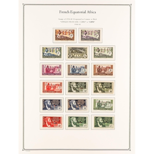 536 - FRENCH COLONIES FRENCH EQUATORIAL AFRICA 1936 - 1958 COLLECTION of around 280 mint / much never hing... 