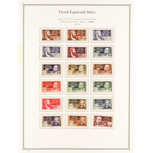 536 - FRENCH COLONIES FRENCH EQUATORIAL AFRICA 1936 - 1958 COLLECTION of around 280 mint / much never hing... 