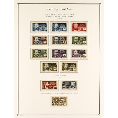 536 - FRENCH COLONIES FRENCH EQUATORIAL AFRICA 1936 - 1958 COLLECTION of around 280 mint / much never hing... 