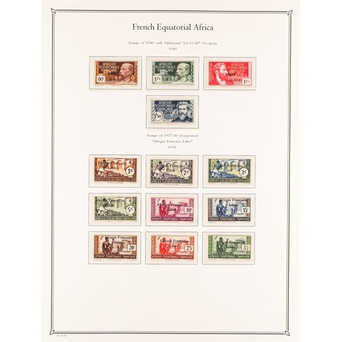 536 - FRENCH COLONIES FRENCH EQUATORIAL AFRICA 1936 - 1958 COLLECTION of around 280 mint / much never hing... 