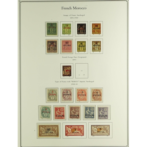 537 - FRENCH COLONIES FRENCH MOROCCO 1891 - 1955 COLLECTION of around 400 mint stamps in Palo hingeless al... 