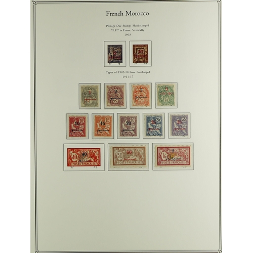 537 - FRENCH COLONIES FRENCH MOROCCO 1891 - 1955 COLLECTION of around 400 mint stamps in Palo hingeless al... 