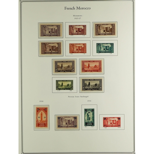 537 - FRENCH COLONIES FRENCH MOROCCO 1891 - 1955 COLLECTION of around 400 mint stamps in Palo hingeless al... 