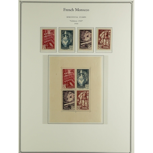 537 - FRENCH COLONIES FRENCH MOROCCO 1891 - 1955 COLLECTION of around 400 mint stamps in Palo hingeless al... 