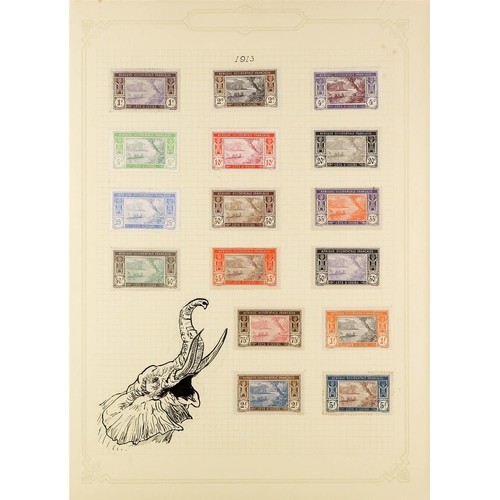 540 - FRENCH COLONIES IVORY COAST 1892 - 1944 COLLECTION of mint stamps on album pages, many sets, 'back o... 