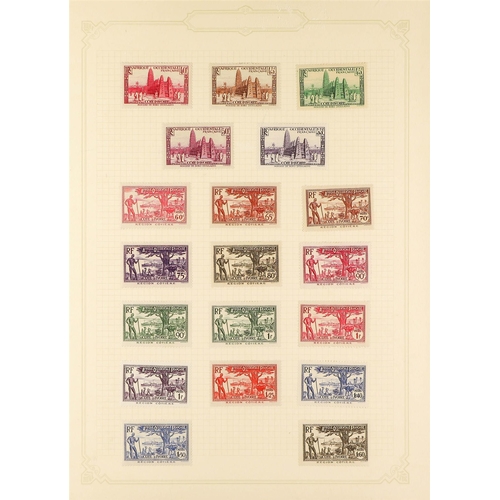 540 - FRENCH COLONIES IVORY COAST 1892 - 1944 COLLECTION of mint stamps on album pages, many sets, 'back o... 