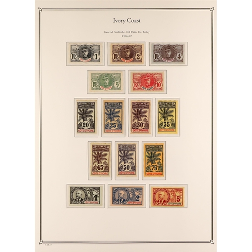 541 - FRENCH COLONIES IVORY COAST 1892 - 1944 COLLECTION of 220+ mint / much never hinged mint stamps on P... 