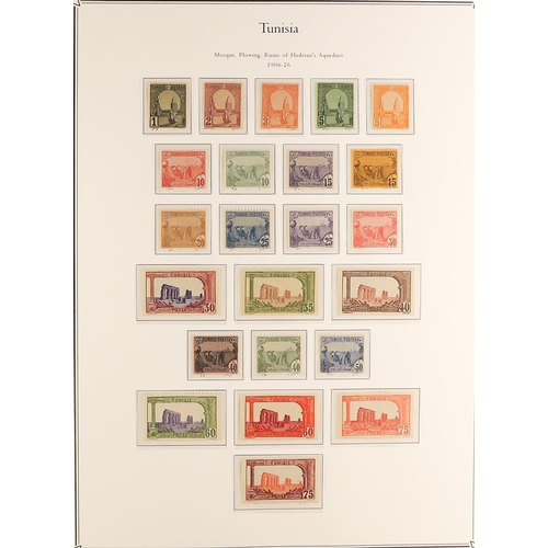 552 - FRENCH COLONIES TUNISIA 1906 - 1955 MINT / CHIEFLY NEVER HINGED MINT collection of 470+ stamps compl... 