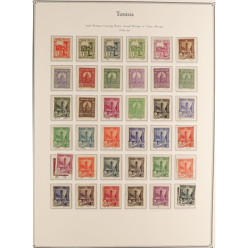 552 - FRENCH COLONIES TUNISIA 1906 - 1955 MINT / CHIEFLY NEVER HINGED MINT collection of 470+ stamps compl... 