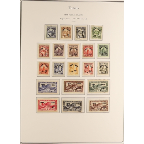 552 - FRENCH COLONIES TUNISIA 1906 - 1955 MINT / CHIEFLY NEVER HINGED MINT collection of 470+ stamps compl... 