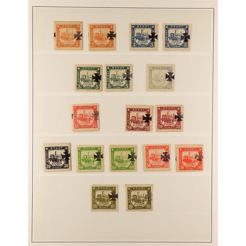 568 - GERMAN LOCALS GIESSEN LOCAL STAMPS 1887-1889 collection of 220+ mint stamps, many sets. Cat  €1270. ... 