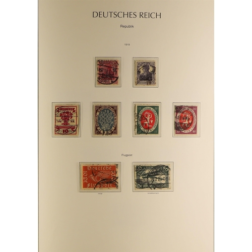 570 - GERMANY 1872 - 1932 USED COLLECTION of over 400 stamps in hingeless album, many high / top values, m... 